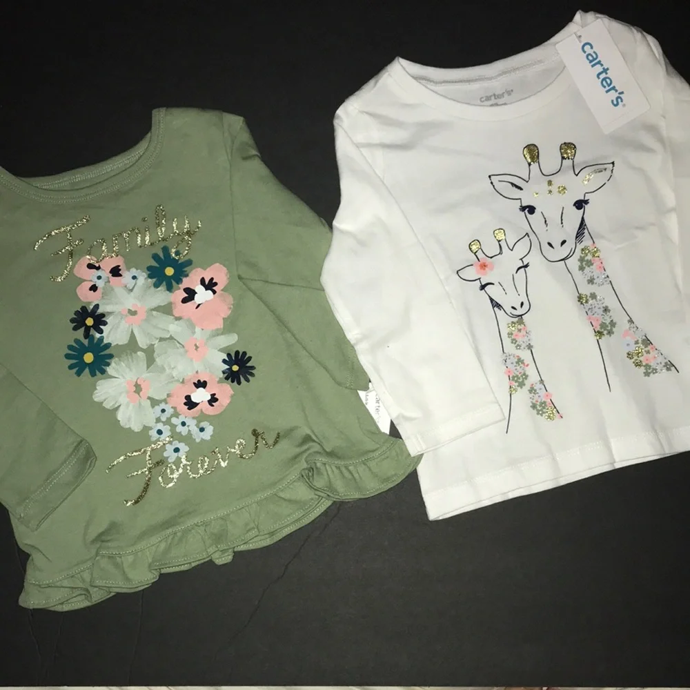 2 NWT Carter’s long sleeve graphic tshirts - Picture 10 of 10